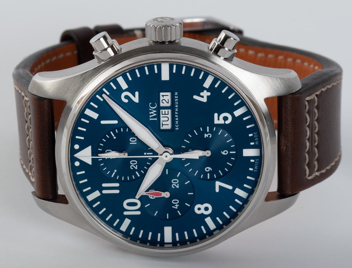 2023 IWC Pilot IW377714 Le Petit Prince Automatic Chronograph Day Date 43mm  Blue Wristwatch with Box and Papers