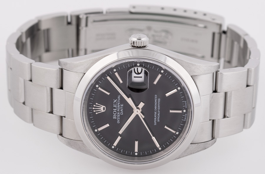 Rolex - Date : 15200 : SOLD OUT : black dial on heavy Oyster Rolex - Date : 15200 : SOLD OUT : black dial on heavy Oyster