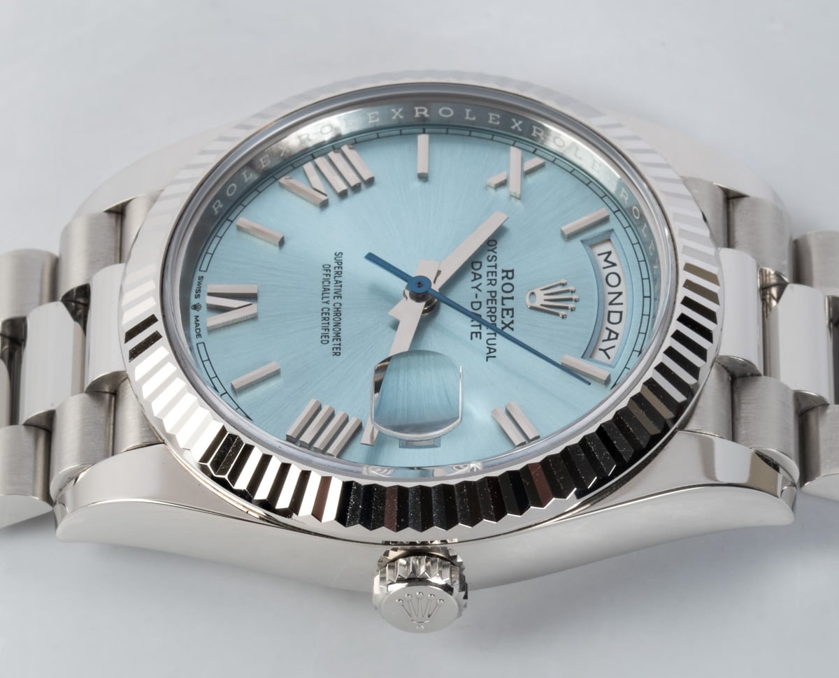 Rolex Day-Date 40 President : m228236-0012 ice blue dial : 