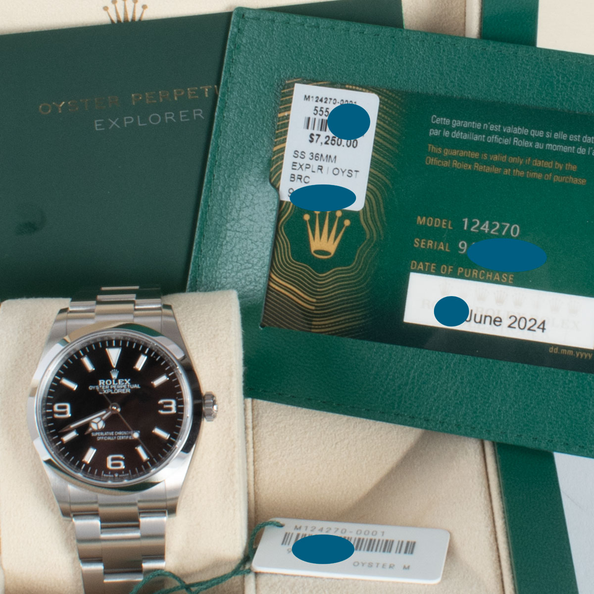 Rolex Explorer 36 : 124270 Rolex Explorer 36 : 124270