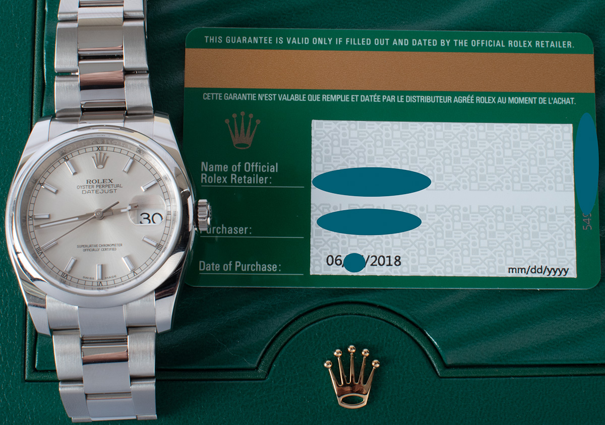 Rolex Datejust 36 : 116200 silver dial on Oyster Bracelet