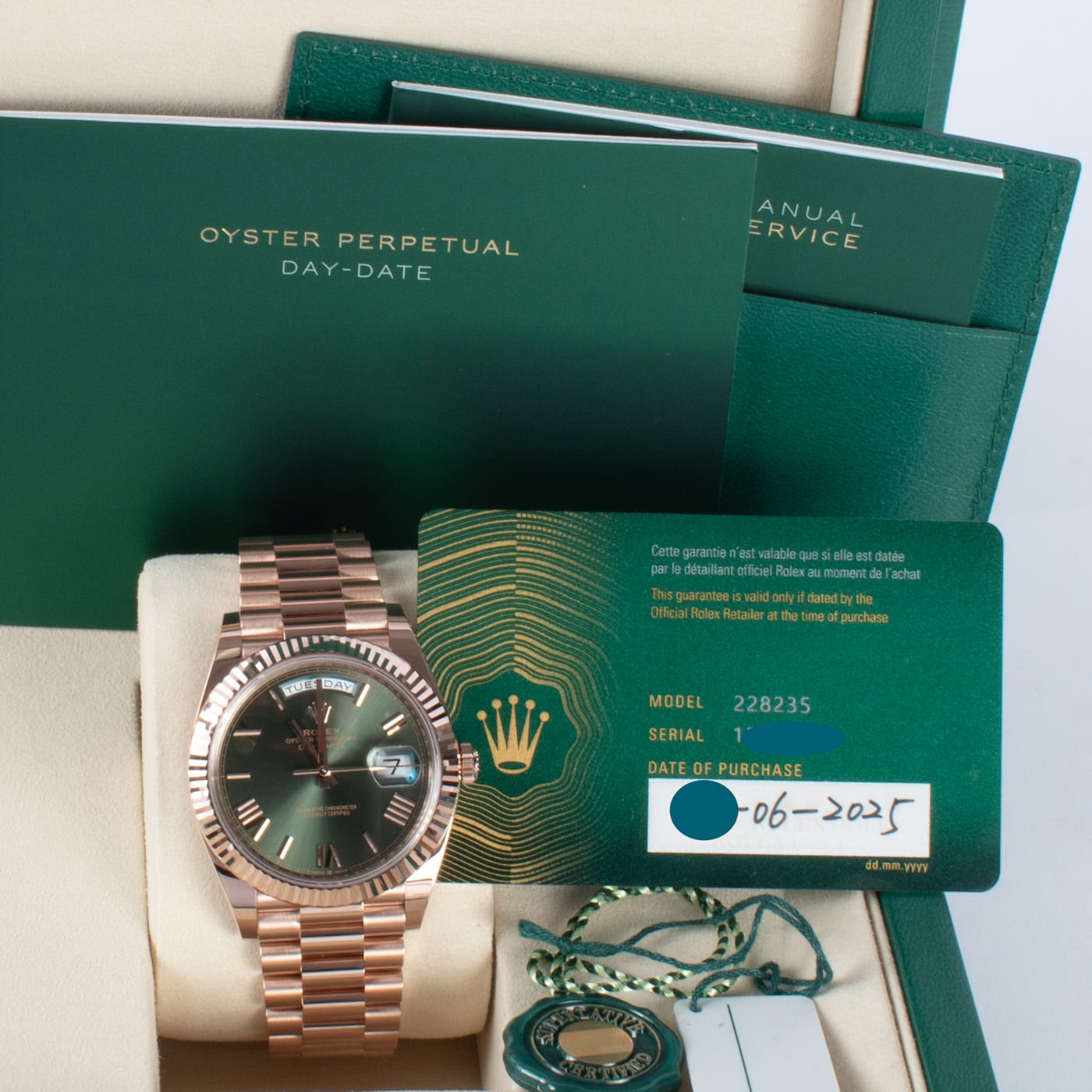 Ever Rolex Everose Gold President Day Date 40 228235 CX