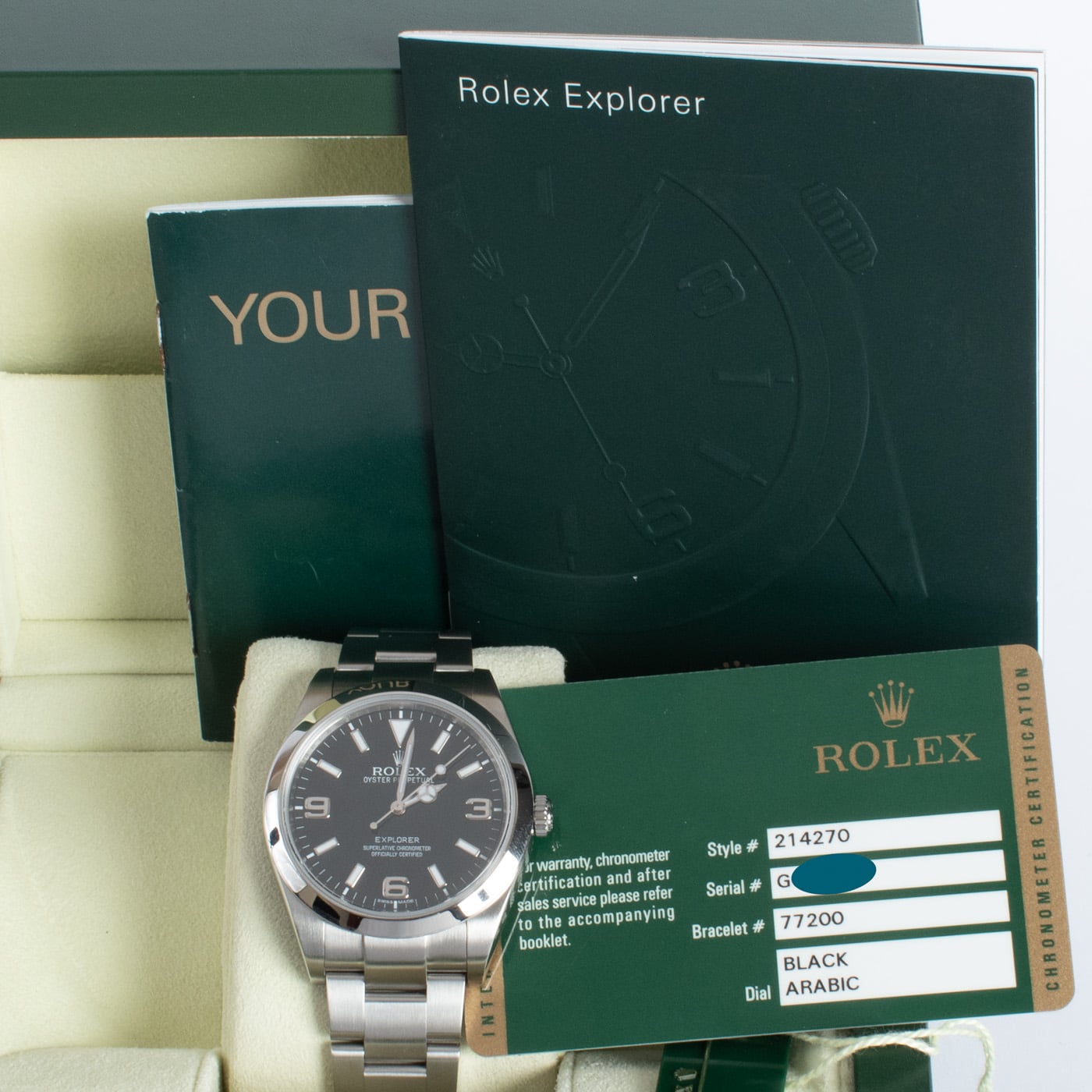 Rolex Explorer 39MM Mk1 : 214270 G serial : Used Watch For Sale