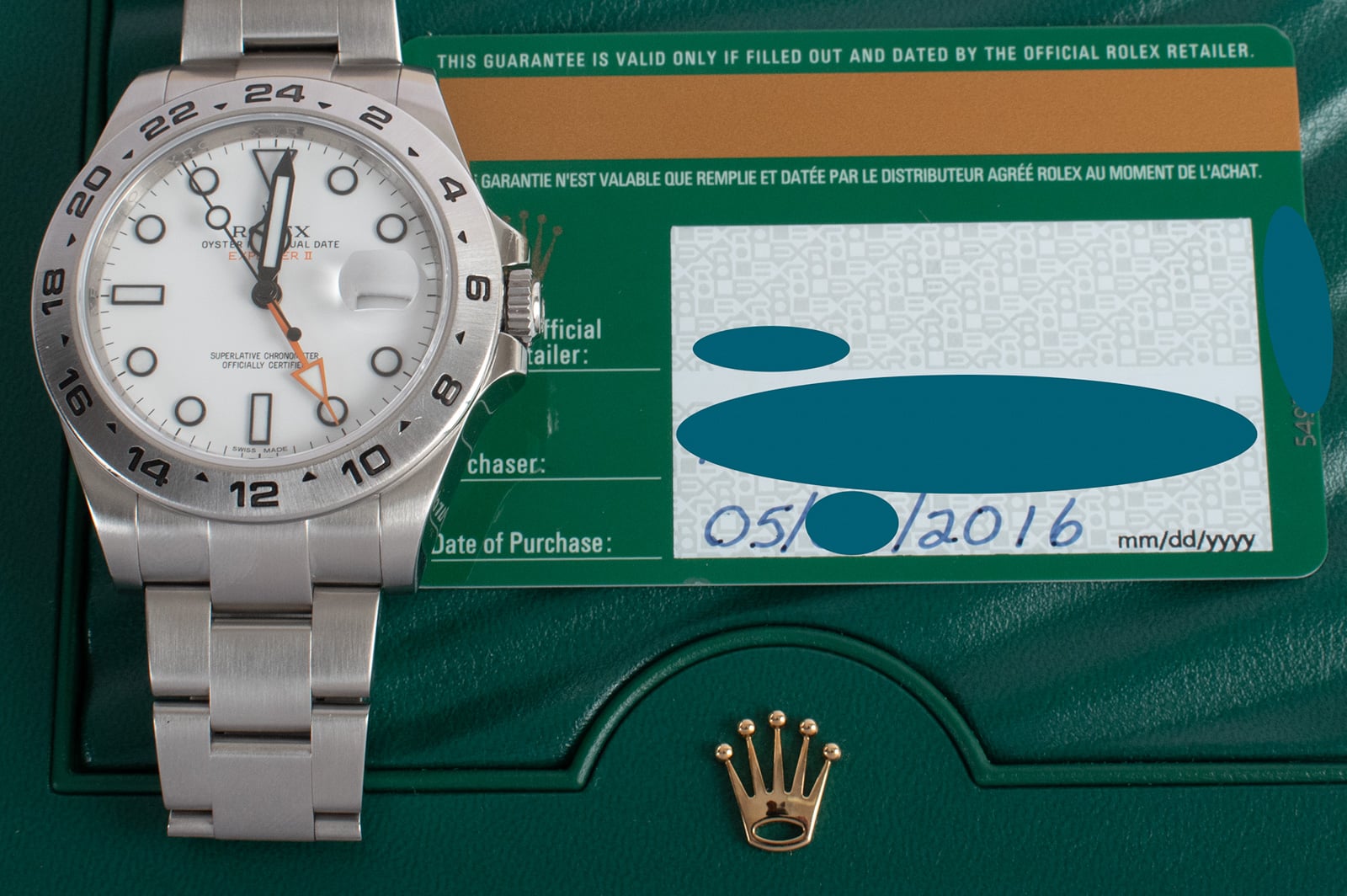 Rolex Explorer II 'Polar' : 216570 ca. 2016 : Used Watch For Sale