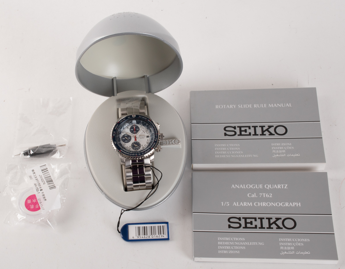 Seiko - Flight Master Chronograph : SNA413P1 : SOLD OUT : white / blue dial