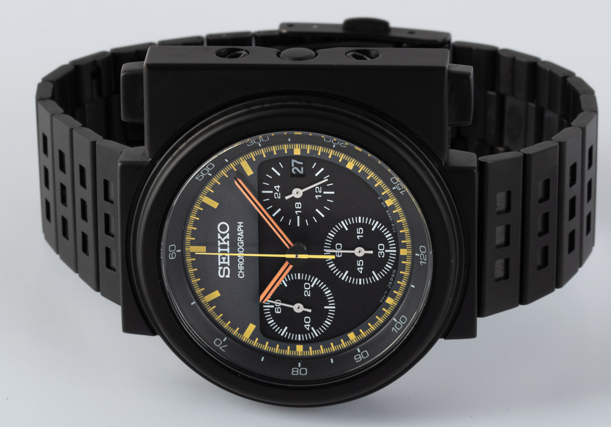 Seiko - Spirit x Giugiaro Design 'Black Ripley' : SCED037 : SOLD OUT :  black with yellow accents dial