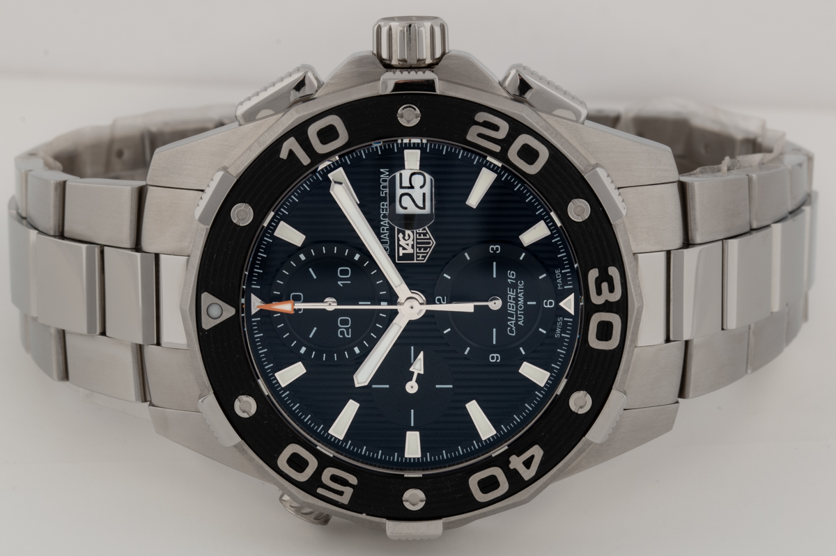 TAG Heuer Aquagraph 500m Diver Swiss Automatic Chronograph CN211A 43mm  Bracelet - The Sutor House